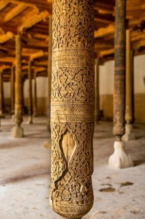 Wooden columns of the Juma Mosque