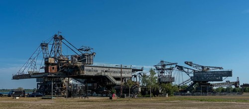 Old lignite excavators in Ferropolis