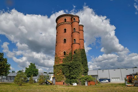 Old water tower on the former gasworks