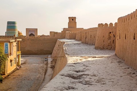 City wall made of clay