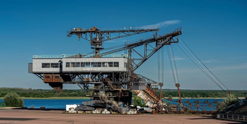Old lignite excavators in Ferropolis