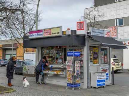 Newspaper kiosk