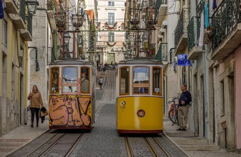 Funicular railway Ascensor da Bica