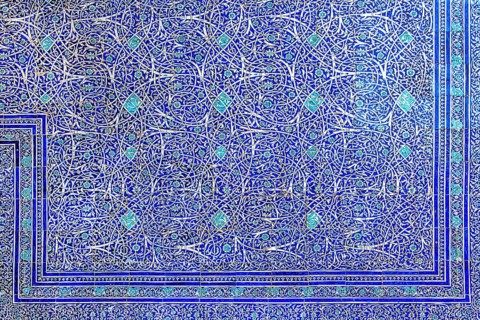 Summer mosque completely decorated with majolica in the Ko'xna Ark citadel