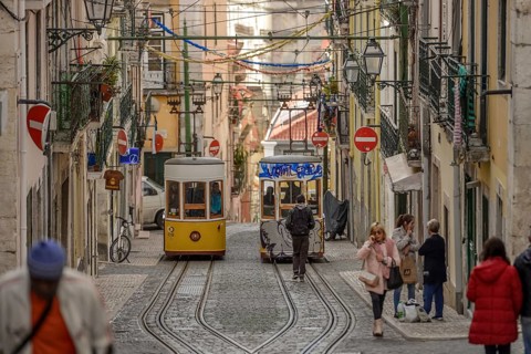Funicular railway Ascensor da Bica
