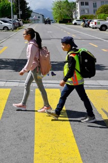 School children Pedestrian lane