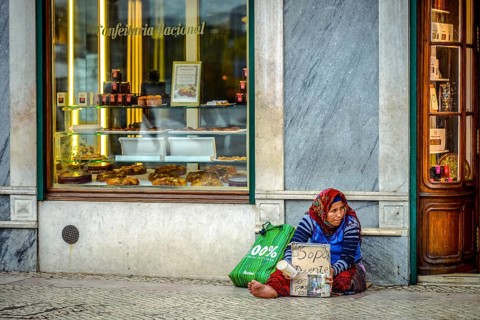 Beggar woman