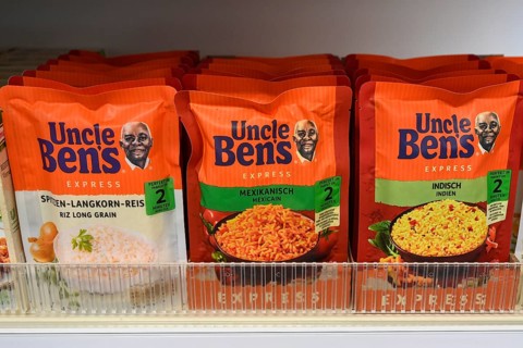 Sales shelf with Uncle Ben's rice