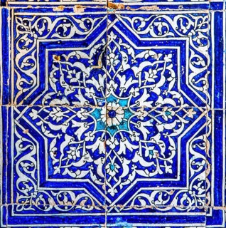 Summer mosque completely decorated with majolica in the Ko'xna Ark citadel