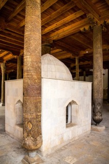 Wooden columns of the Juma Mosque