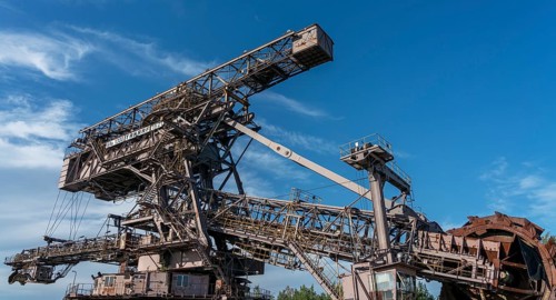 Old lignite excavators in Ferropolis