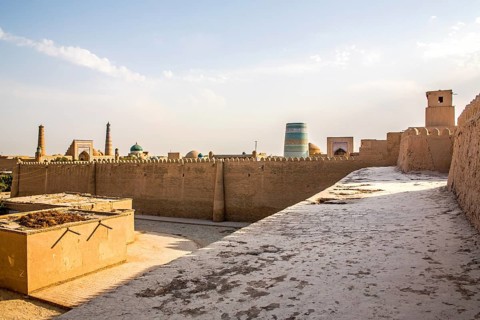 City wall made of clay