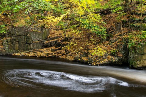 River Bode in the autumnal Harz Mountains