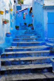Blue Stairs in Blue City Chefchaouen