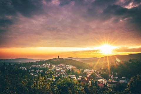 View over the town of Koenigstein im Taunus