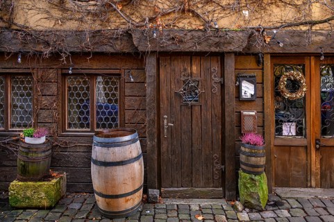 Old wooden door