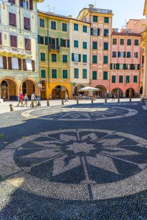 Mosaic of pebbles in the pedestrian zone of Santa Margherita