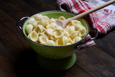 Orecchiette in drainer