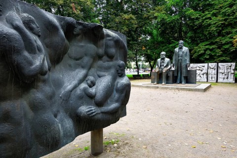 Karl Marx and Friedrich Engels Bronze monument