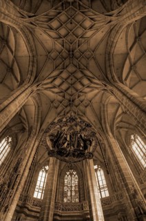 Gothic vault with the Angelic Salutation