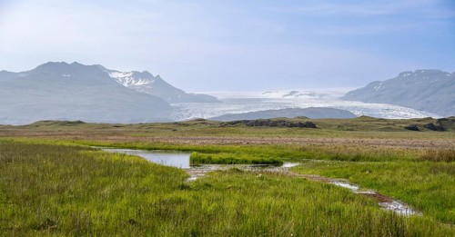 Kverkfjoell glacier tongue on Vatnajoekull glacier