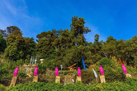 Pink Sculptures at Portofino Park Museum