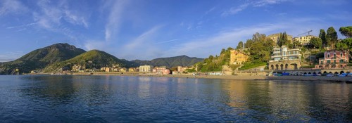 View of the town beach and the town from the pier