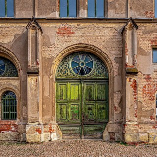 Gates and windows at the Ducal Stables in Altenburg
