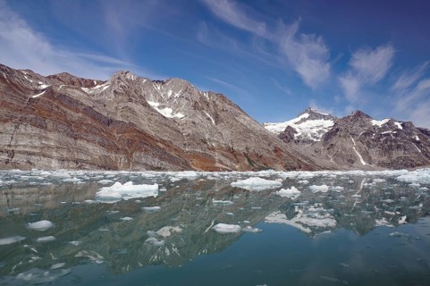 Fjord with drift ice