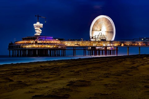 Scheveningse Pier on the beach of Scheveningen