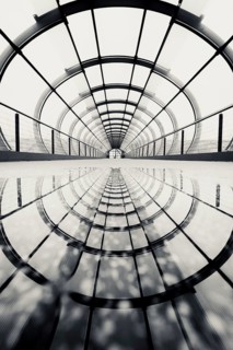 Reflection of an underground station