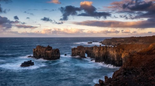 Sunset on the cliff