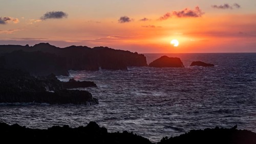 Sunset on the cliff