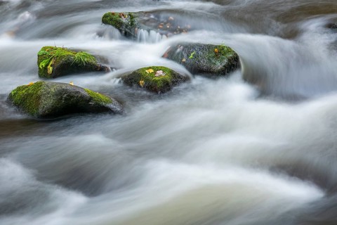 River Bode in the autumnal Harz Mountains