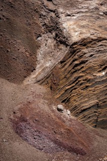Colourful sandstone wall