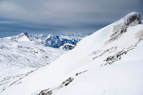 Peak of the Toreck with Vorarlberg mountains