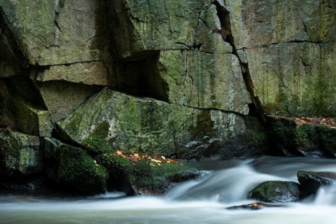 River Bode in the autumnal Harz Mountains