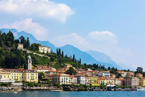 The village of Bellagio on the shores of Lake Como