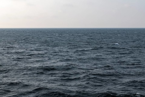 Water surface at wind force 3 to 4 Beaufort