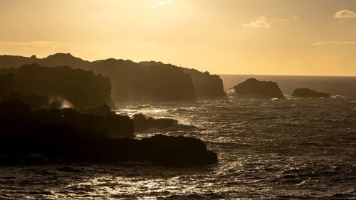 Sunset on the cliff