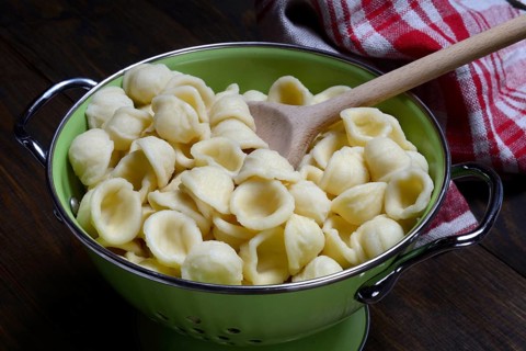 Orecchiette in drainer