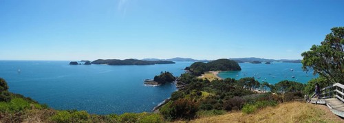 Boats anchored in the Bay of Islands