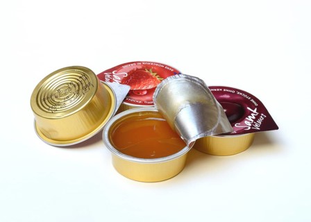 Various jams in portion packs