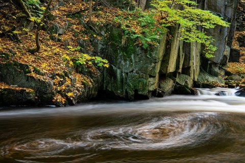 River Bode in the autumnal Harz Mountains