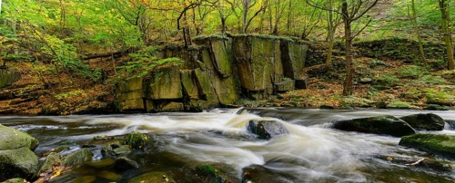 River Bode in the autumnal Harz Mountains
