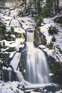 Triberg Waterfalls in Winter