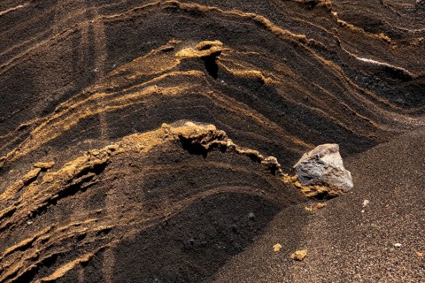 Colourful sandstone wall