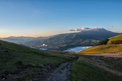 Sunrise on Sibillini mountains