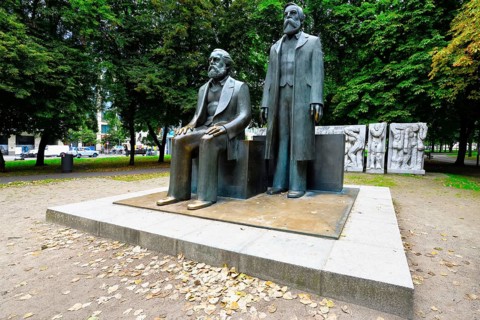 Karl Marx and Friedrich Engels Bronze monument