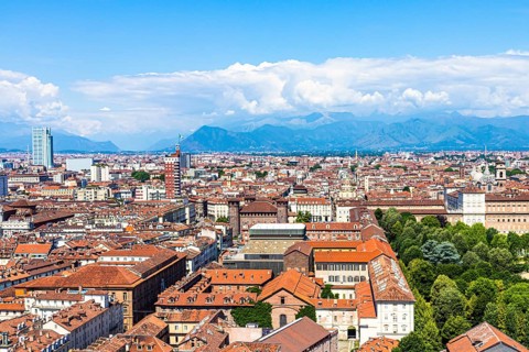 Above the rooftops of Turin